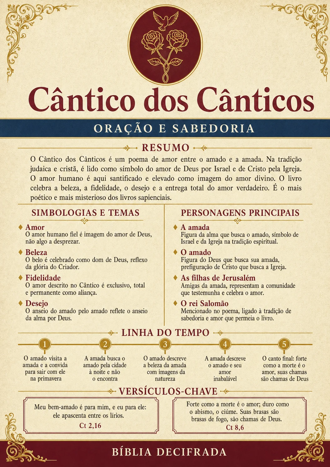 Página visual do Cântico dos Cânticos, Bíblia Decifrada
