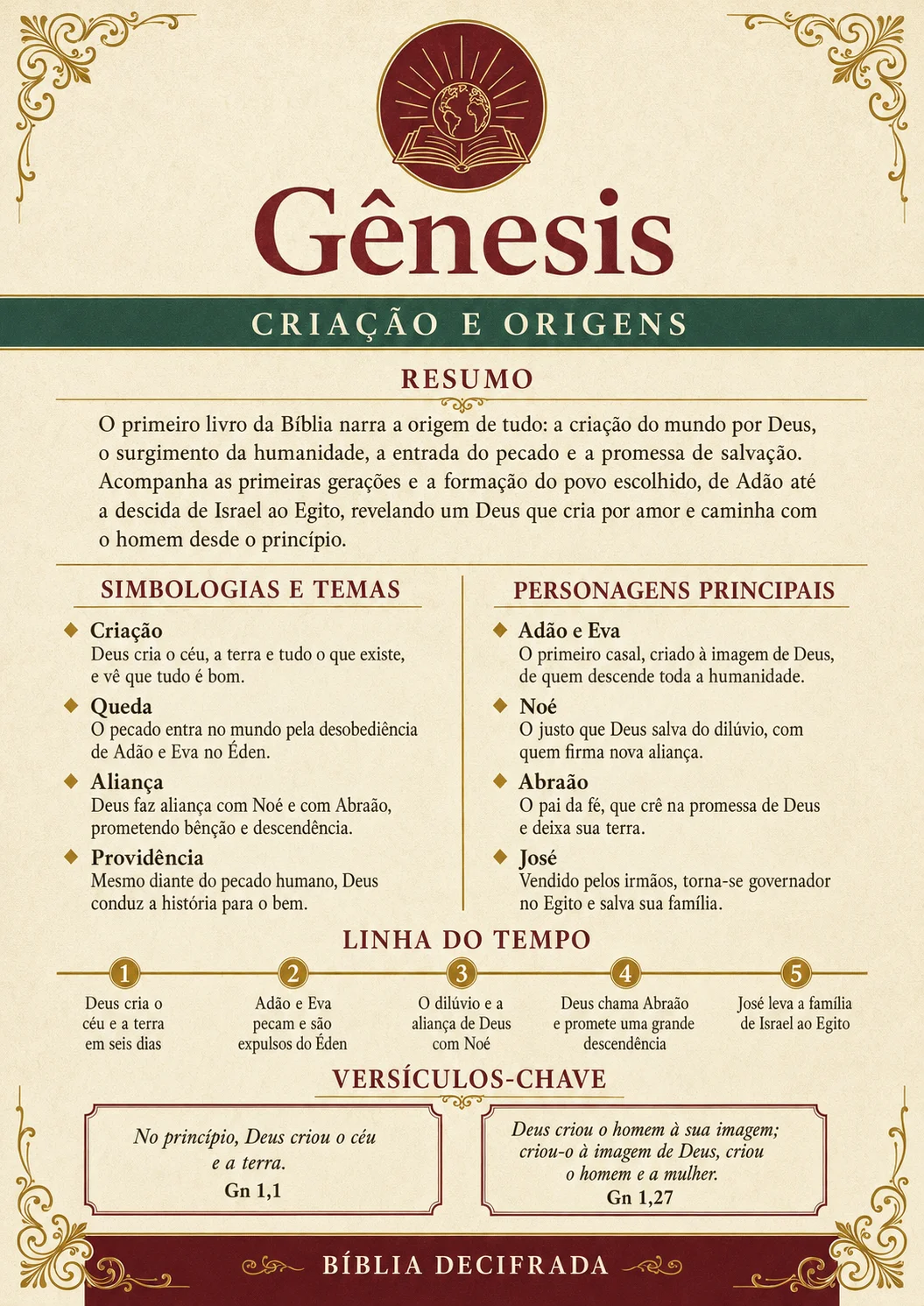 Página visual do livro de Gênesis, Bíblia Decifrada